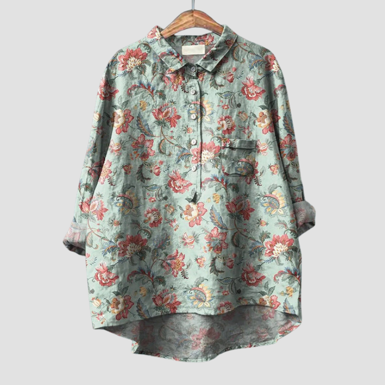 Flora™ | Comfortabele Klassieke Bloemenblouse
