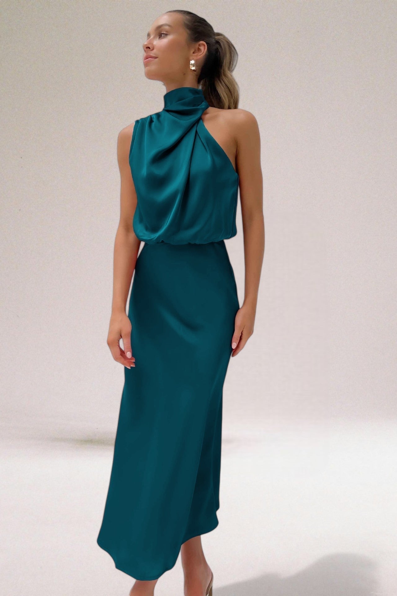 Elysia™ | Elegant Satijnen Damesjurk