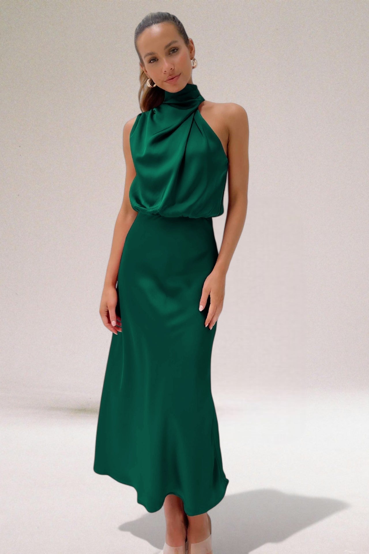 Elysia™ | Elegant Satijnen Damesjurk