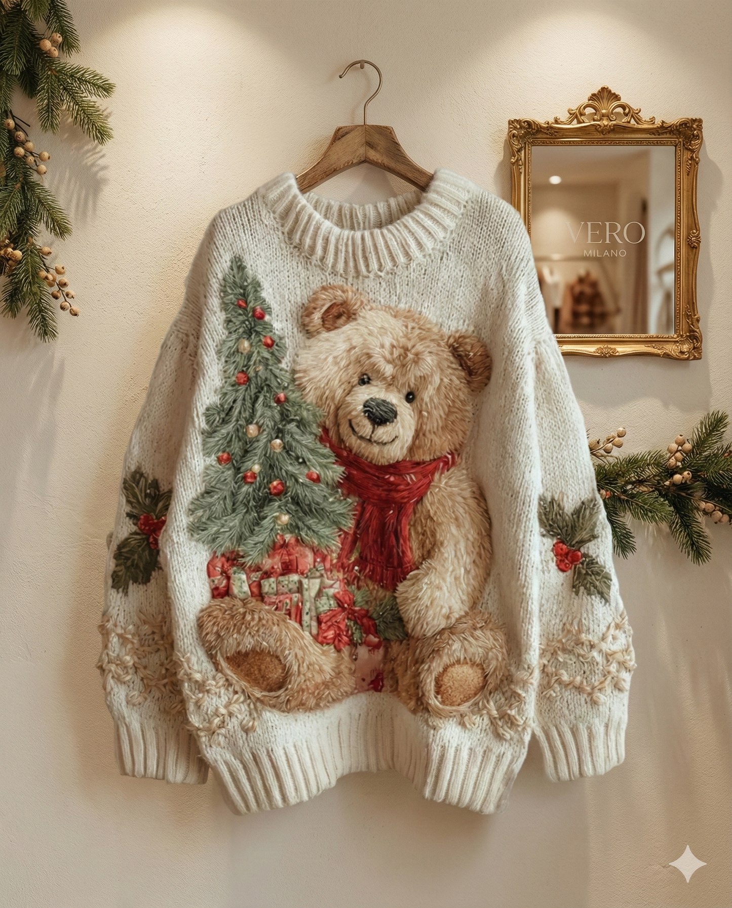 Elena™ | Kersttrui met feestelijke details
