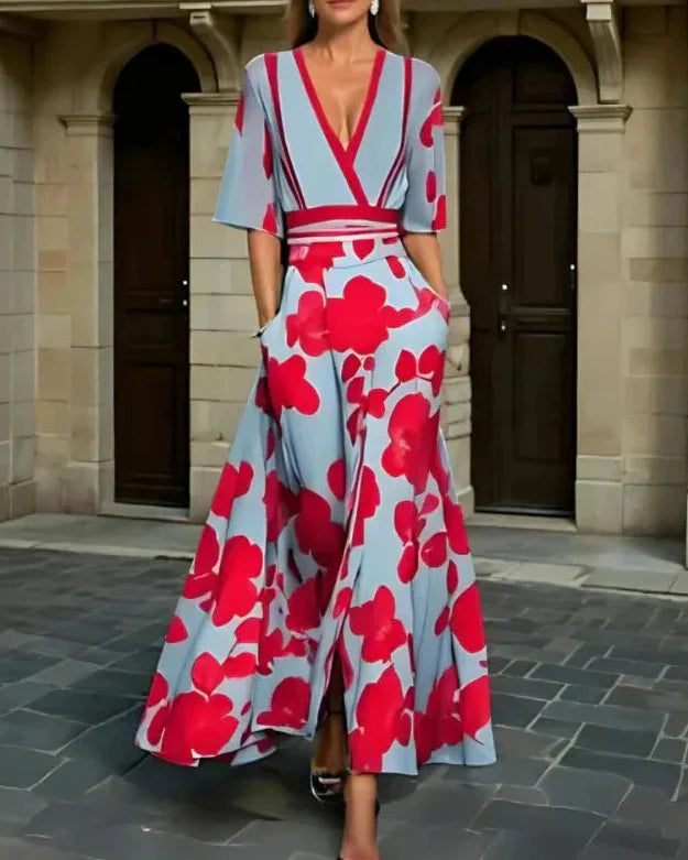 Amélie™ | Elegante Jurk Met Bloemen
