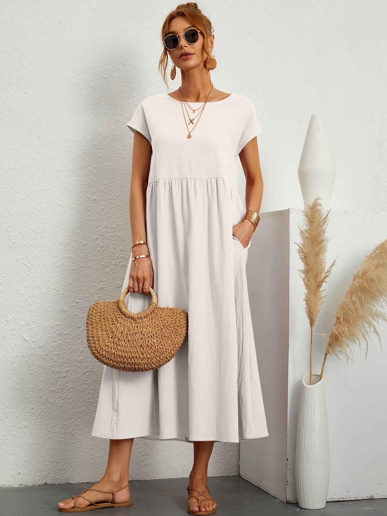 Fenna™ | Elegante Linnen Jurk