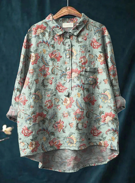 Flora™ | Klassieke Bloemenblouse