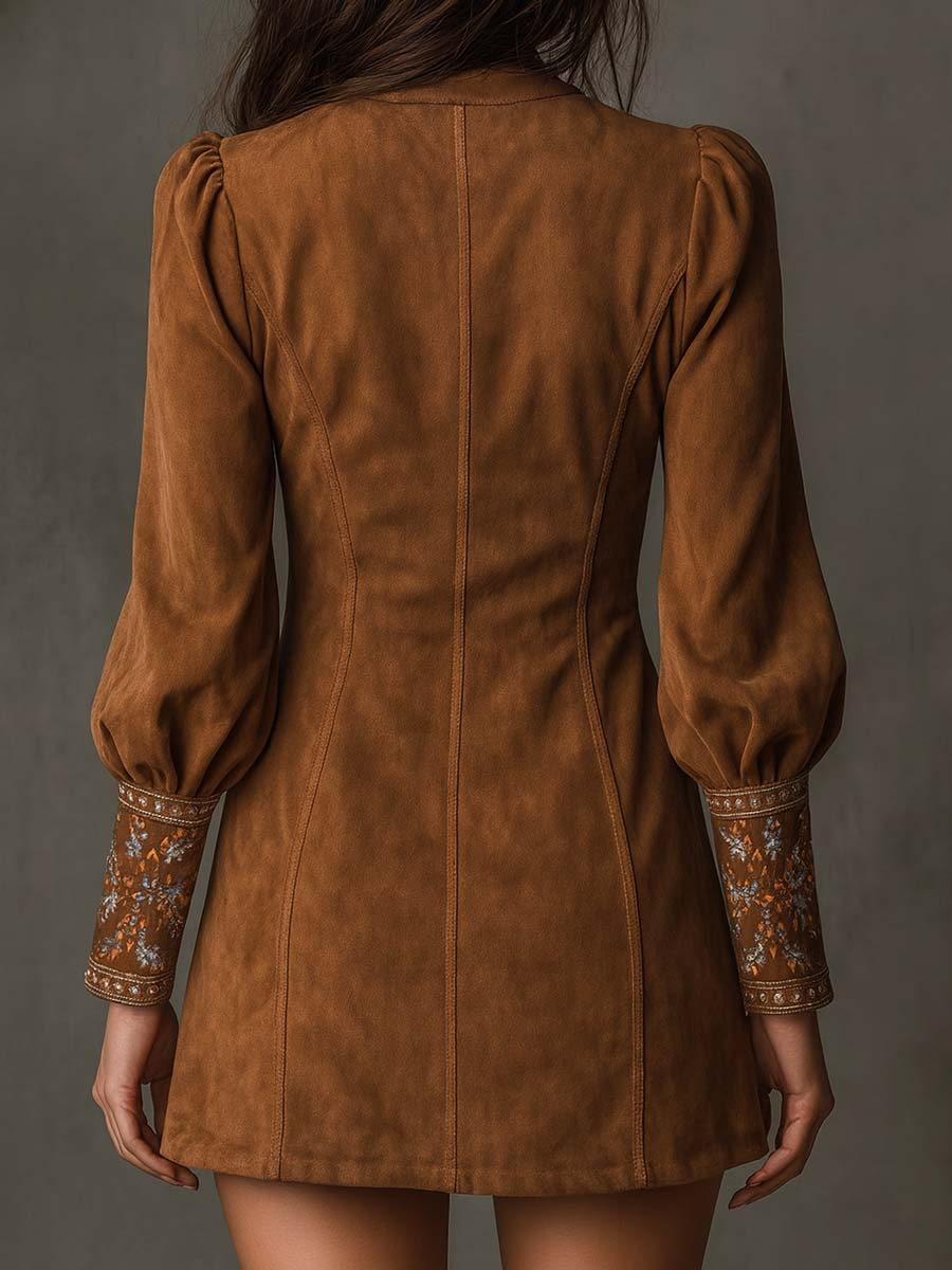 Lunori™ | Elegante Suède Mini-jurk